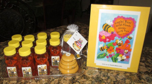 Honey display for a breast cancer fundraiser
